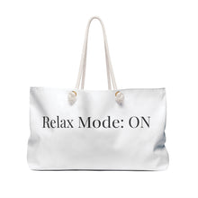Load image into Gallery viewer, Tranquil Tides White Tote Bag with &#39;Relax Mode: On&#39;
