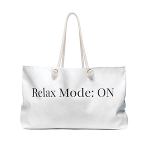 Tranquil Tides White Tote Bag with 'Relax Mode: On'