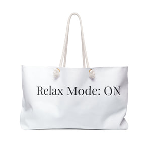 Tranquil Tides White Tote Bag with 'Relax Mode: On'