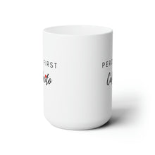 Load image into Gallery viewer, Pero First, Cafecito - 15oz Ceramic Mug with Heart Detail
