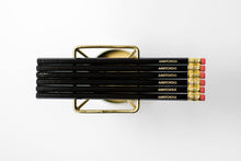 Load image into Gallery viewer, Black Pencil Set with gold lettering 
