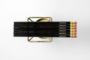 Black Pencil Set with gold lettering 
