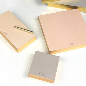 gold and blush notepad