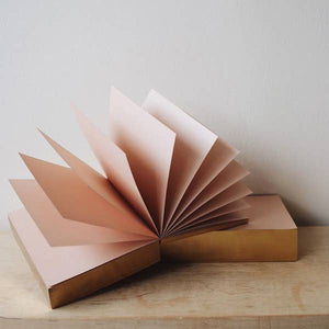 blush notepad with gold foiled edges