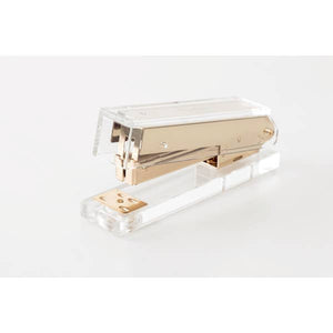 Acrylic and gold stapler
