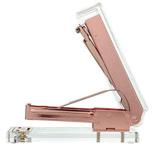 Load image into Gallery viewer, Acrylic and rose gold stapler
