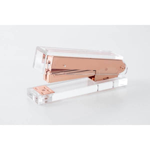 Acrylic and rose gold stapler
