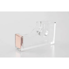 Load image into Gallery viewer, Acrylic and rose gold tape dispenser
